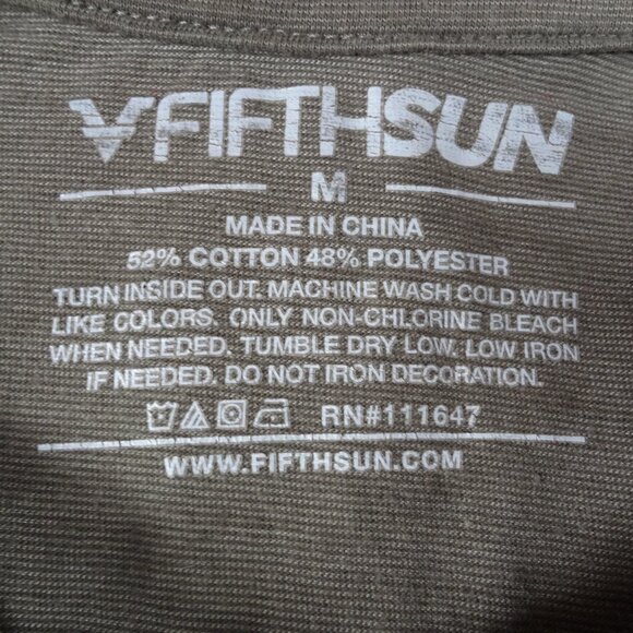 FIFTH SUN LOS ANGELES CA BEAR LOGO HOODED MEDIUM GREEN MENS T-SHIRT L341 - Picture 4 of 4